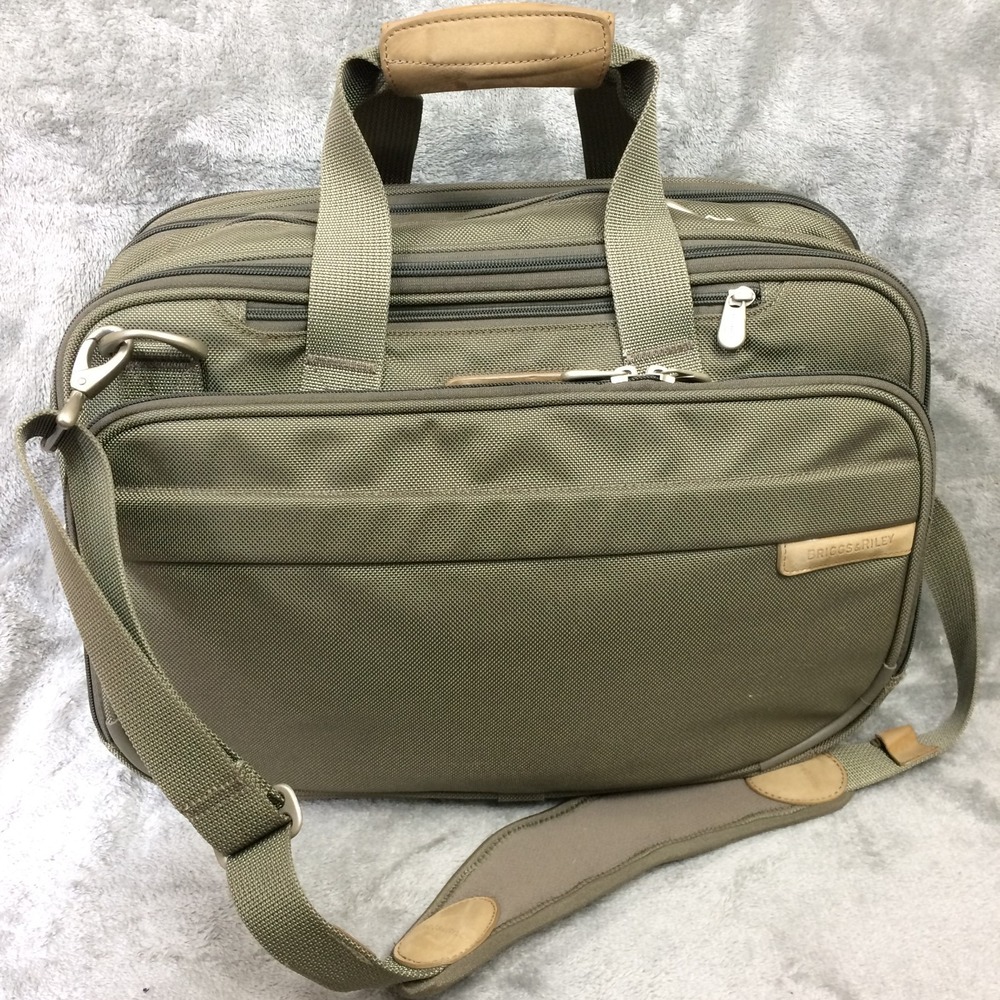 BRIGGS & RILEY 231X-7 Double Expandable Cabin Carry-On Bag With Strap 18x12x9